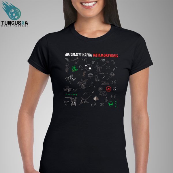 Camiseta negra portada Automatic Kafka para mujer